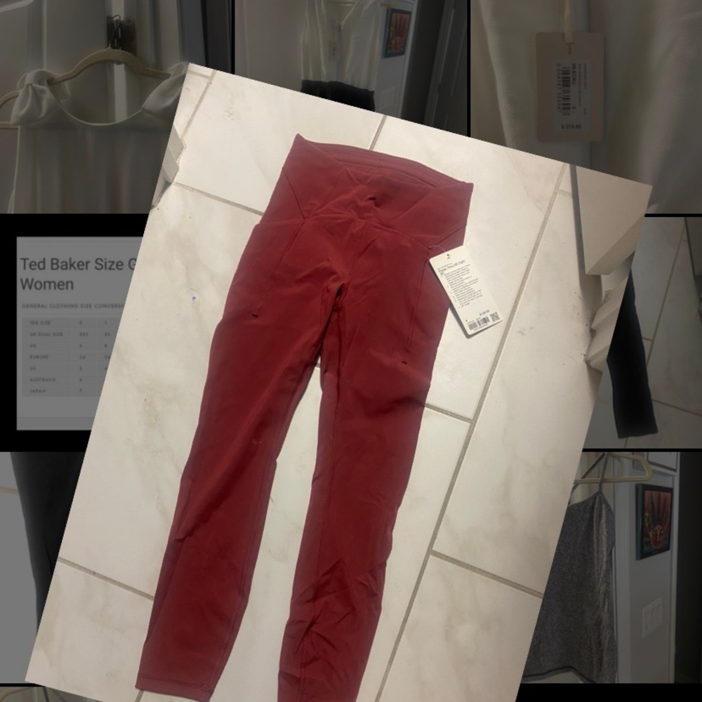 Lululemon power through right 25” long. New! Size 4